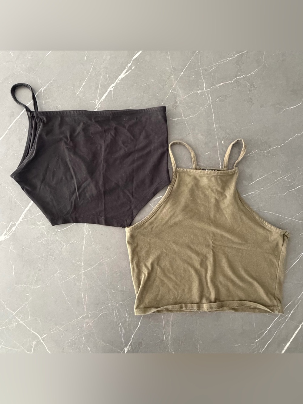TWO Cropped Tanks